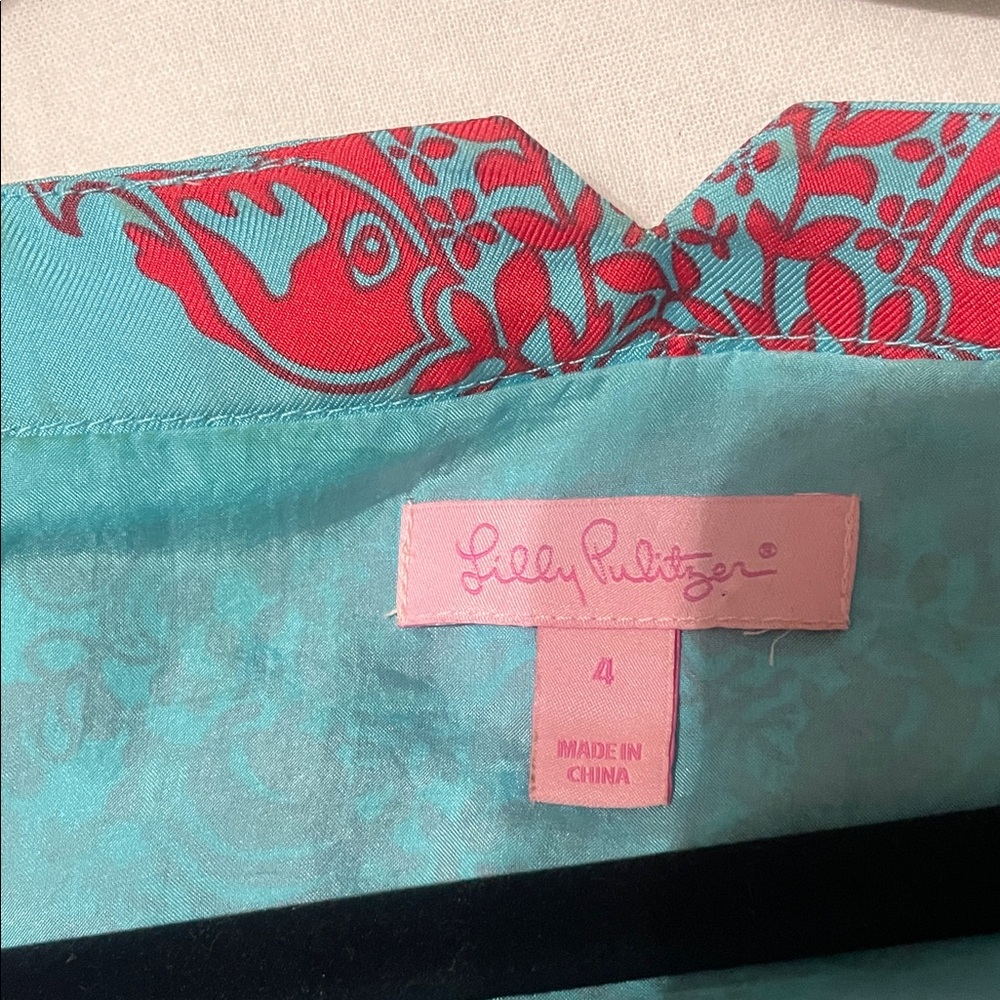 vintage silk Lilly Pulitzer sandpiper dress - Picture 2 of 2